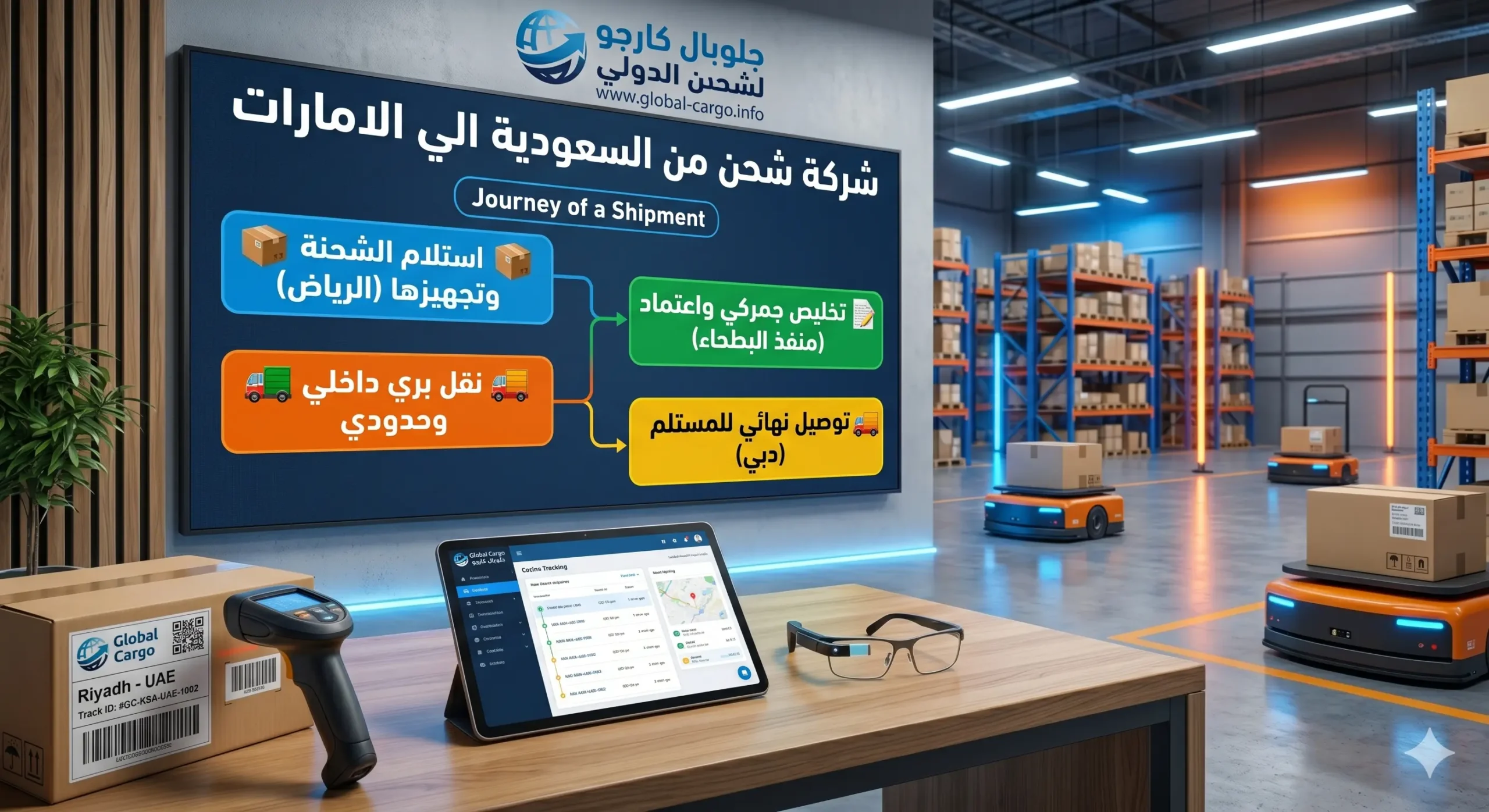 شحن بري من السعودية الى الامارات