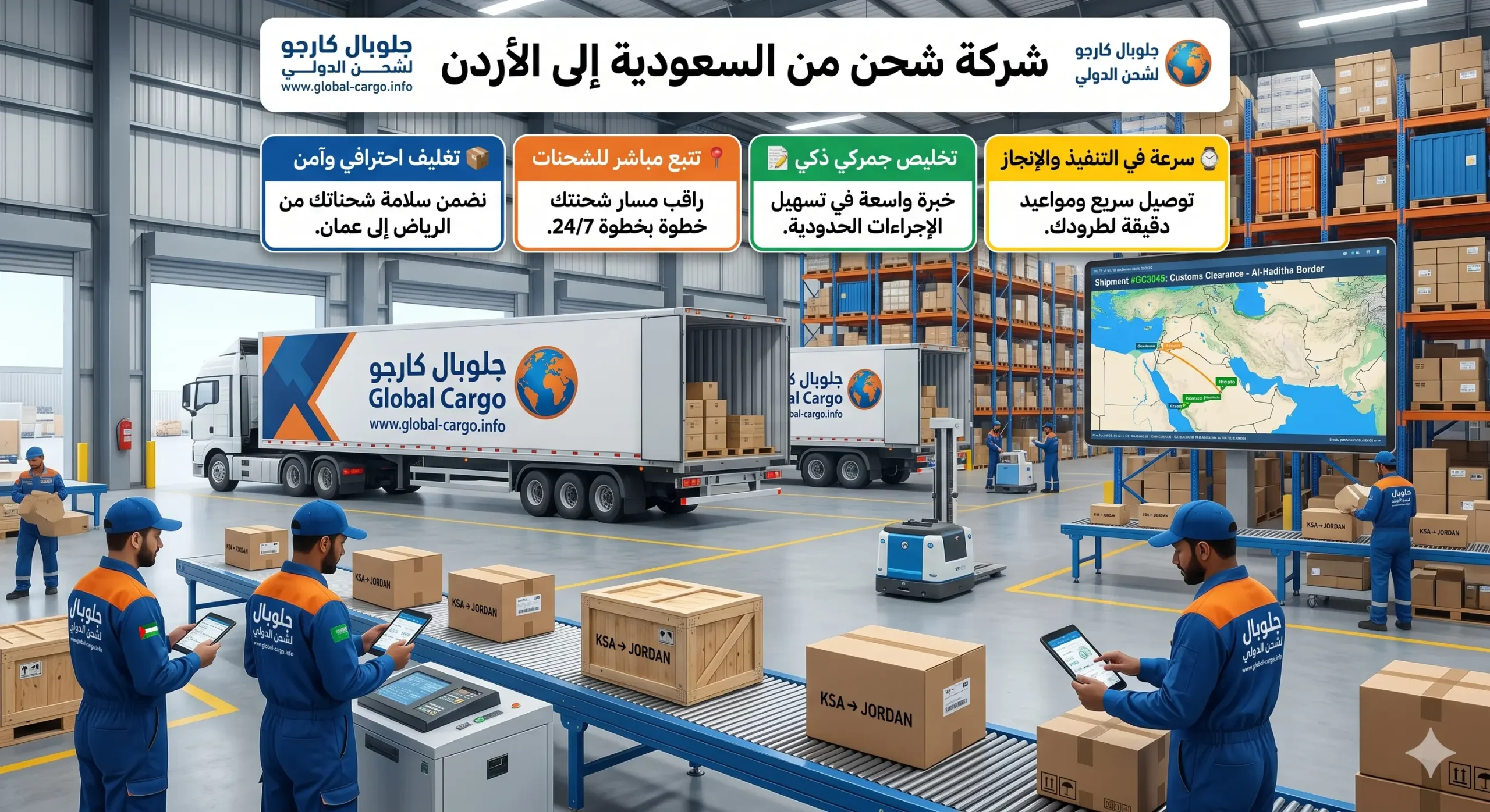 شحن من السعودية للأردن - تخزين أثاث